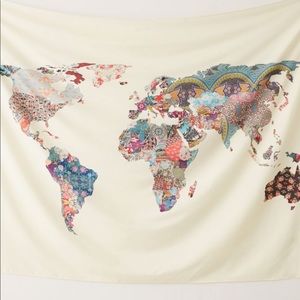 Urban Outfitters Map Tapestry